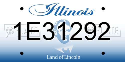 1E31292 Illinois License Plate