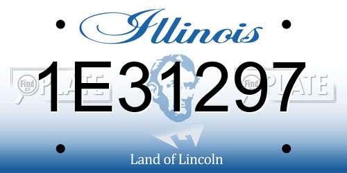 1E31297 Illinois License Plate