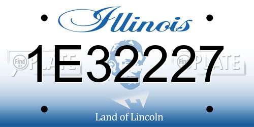 1E32227 Illinois License Plate