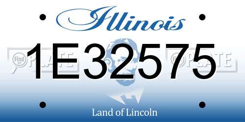 1E32575 Illinois License Plate