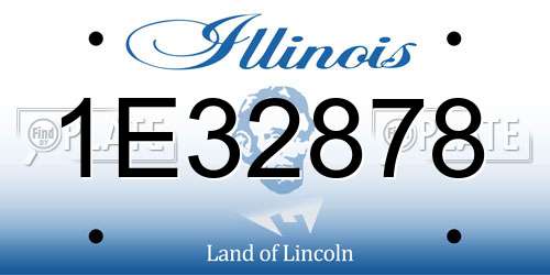 1E32878 Illinois License Plate