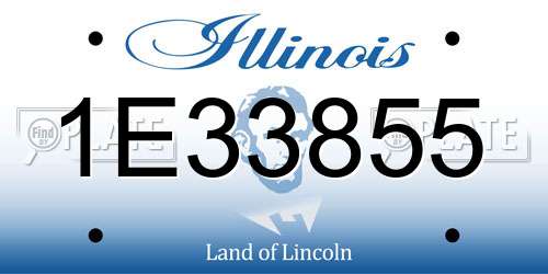1E33855 Illinois License Plate
