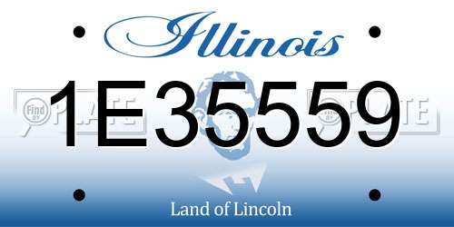 1E35559 Illinois License Plate
