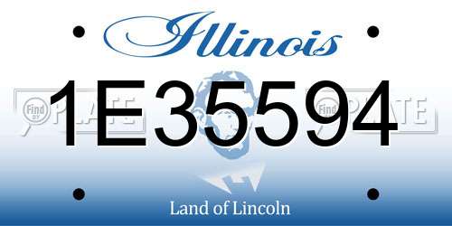 1E35594 Illinois License Plate