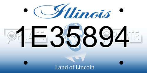 1E35894 Illinois License Plate