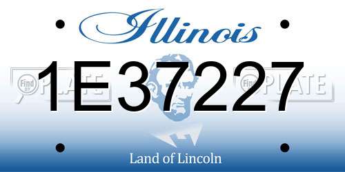 1E37227 Illinois License Plate