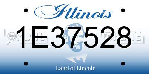 1E37528 Illinois License Plate