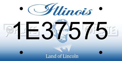 1E37575 Illinois License Plate
