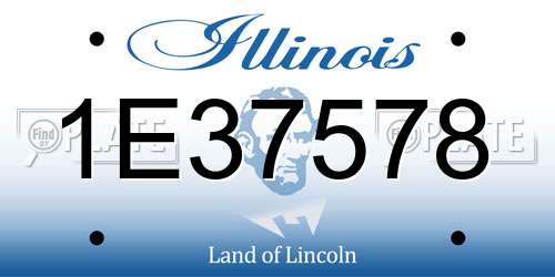 1E37578 Illinois License Plate