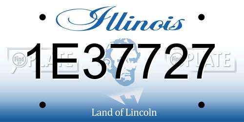 1E37727 Illinois License Plate