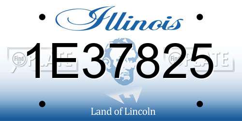 1E37825 Illinois License Plate