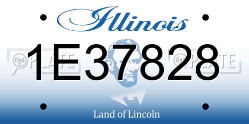 1E37828 Illinois License Plate