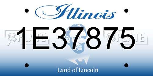 1E37875 Illinois License Plate