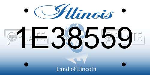 1E38559 Illinois License Plate