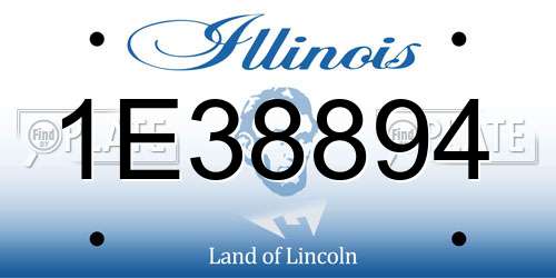 1E38894 Illinois License Plate