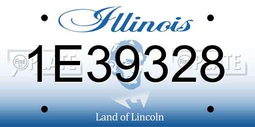 1E39328 Illinois License Plate