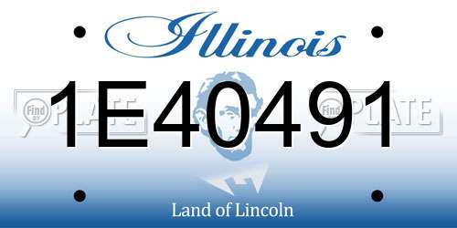 1E40491 Illinois License Plate