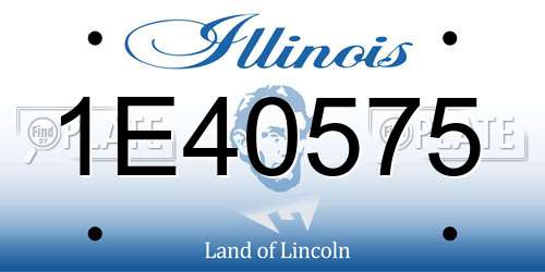 1E40575 Illinois License Plate