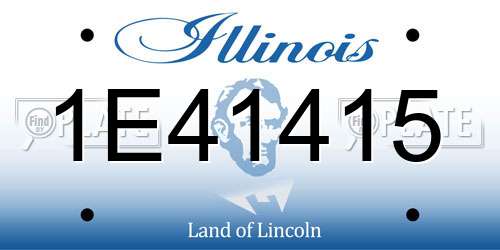 1E41415 Illinois License Plate