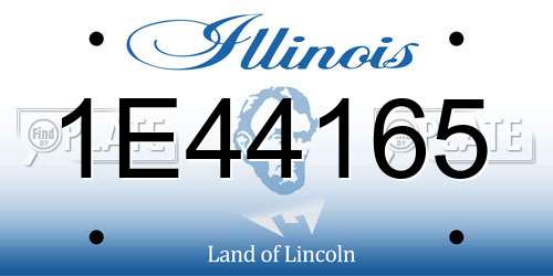 1E44165 Illinois License Plate