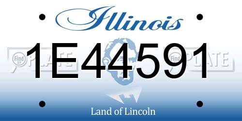 1E44591 Illinois License Plate