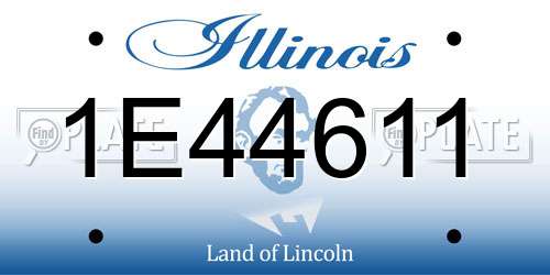 1E44611 Illinois License Plate