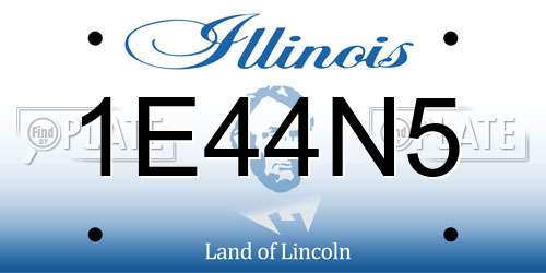 1E44N5 Illinois License Plate