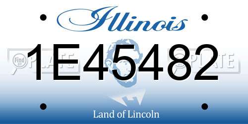 1E45482 Illinois License Plate