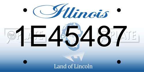 1E45487 Illinois License Plate