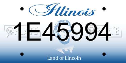 1E45994 Illinois License Plate