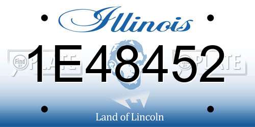 1E48452 Illinois License Plate