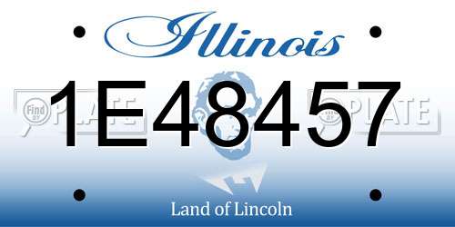 1E48457 Illinois License Plate