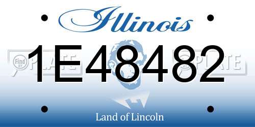 1E48482 Illinois License Plate
