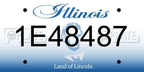 1E48487 Illinois License Plate
