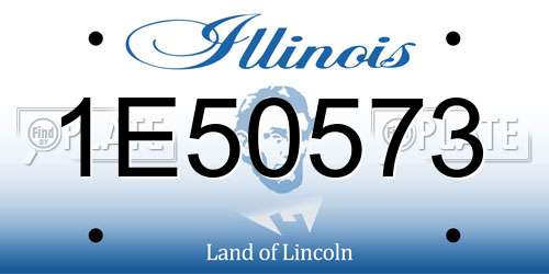 1E50573 Illinois License Plate
