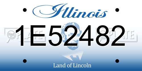 1E52482 Illinois License Plate