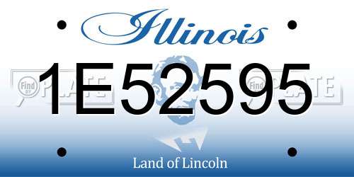 1E52595 Illinois License Plate