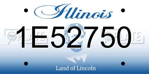 1E52750 Illinois License Plate