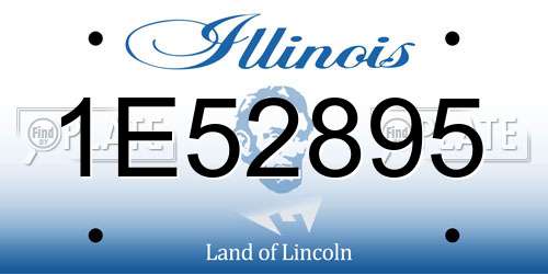 1E52895 Illinois License Plate
