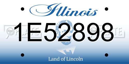 1E52898 Illinois License Plate