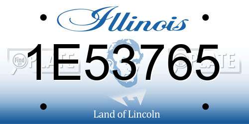 1E53765 Illinois License Plate