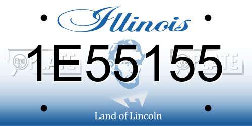1E55155 Illinois License Plate