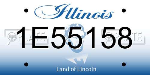 1E55158 Illinois License Plate
