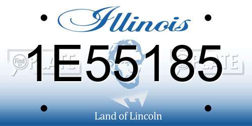 1E55185 Illinois License Plate