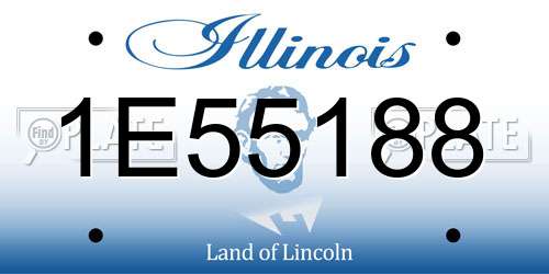 1E55188 Illinois License Plate