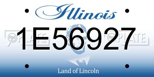 1E56927 Illinois License Plate