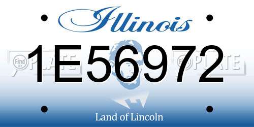 1E56972 Illinois License Plate