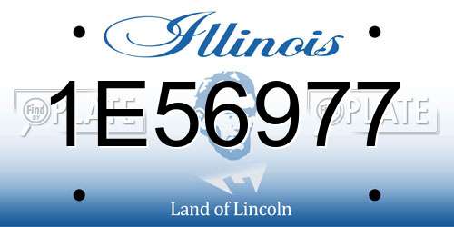 1E56977 Illinois License Plate