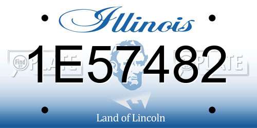 1E57482 Illinois License Plate