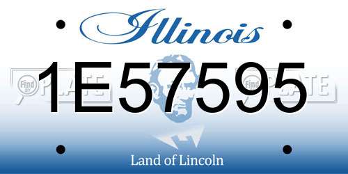 1E57595 Illinois License Plate